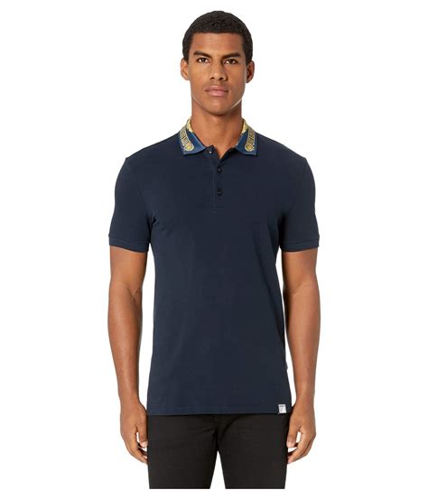 versace polo blauw|Versace Polo Shirts for Men .